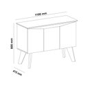 Ver imagem 4 de Buffet para Sala de Estar 3 Portas Oásis Artey Cinamomo/Off White