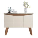 Ver imagem 5 de Buffet para Sala de Estar 3 Portas Oásis Branco/Cinamomo/Off White