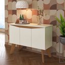 Ver imagem 1 de Buffet para Sala de Estar 3 Portas Oásis Branco/Cinamomo/Off White