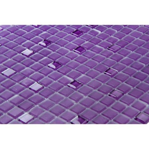 Kit 1m² Pastilha de Vidro Cristal 30cm x 30cm Roxo/Lilás Escuro Glass Mosaic