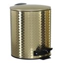 Ver imagem 1 de Lixeira 5 Litros Dourada Gold Luxo Cesto Banheiro Escritório