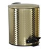 Lixeira 5 Litros Dourada Gold Luxo Cesto Banheiro Escritório - 1
