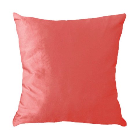 Capa para Almofada em Veludo Liso Quadrada 60x60 Cor:rosa Coral