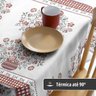 Toalha Mesa Plástica Térmica Bordada Vm 4 a 6 Lugares 1,60 - 2