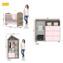 Ver imagem 3 de Quarto de Bebê Completo com Berço 3 em 1 Guarda-Roupa 3 Portas e Cômoda Giz de Cera Espresso Móveis
