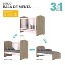 Ver imagem 4 de Quarto de Bebê Completo com Berço 3 em 1 Guarda-Roupa 3 Portas e Cômoda Giz de Cera Espresso Móveis