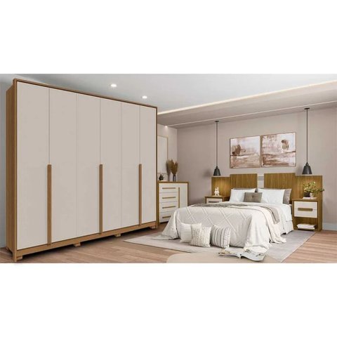 Roupeiro Rimo New Guarapari 6PT MDF L 2,76 X a 2,36 (Jequitiba Ac Off White (17471097))