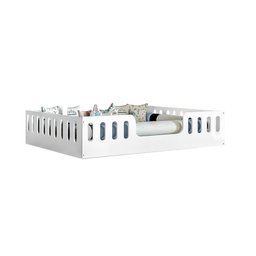 Cama Infantil com Colchão Casal Montessoriana Helo - Branco Incluso Luminária - 1
