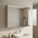Ver mais imagens de Espelheira para Banheiro em MDF 2 Portas 80 x 110cm Nature Carvalho