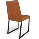 Ver mais imagens de Kit 02 Cadeiras Decorativas Estofada para Sala de Jantar Dafne L02 Couríssimo Camel - lyam decor
