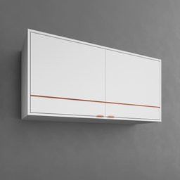 Armário Aéreo Cozinha Mdp 110 Cm 2 Portas Branco - 7