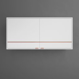 Armário Aéreo Cozinha Mdp 110 Cm 2 Portas Branco - 6