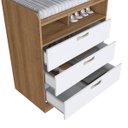 Ver imagem 5 de Quarto Infantil Completo Guarda Roupa Comoda e Berço Branco/mel