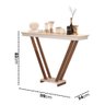 Mesa Aparador Sala Decorativo Pés em Madeira Supreme - Offwhite - 3