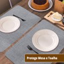 Ver imagem 5 de 4 Jogo Americano Napoli Cinza Impermeável Pvc