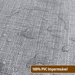 4 Jogo Americano Napoli Cinza Impermeável Pvc - 3