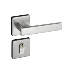 Fechadura 408 Com Roseta Cromo Acetinado Externa - 1