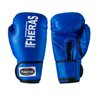 Kit Muay Thai Luva Bandagem Bucal Caneleira Top Azul 12oz - 3