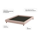 Ver imagem 3 de Cama King Base Box Pés Madeira 210cm Nami Linho Rosa Claro - Nexta Casa