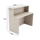 Ver imagem 3 de Balcão de Atendimento para Recepção 120cm Bancada Dupla Studio Legno Crema Bege