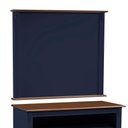 Ver imagem 2 de Rack com Painel para Sala 120cm Pés Luis Xv 2 Gavetas e Nicho Linz Móveis - Azul Petróleo/imbuia Gla