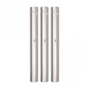 Kit Cano Chaminé Inox 200mm X 1m X3un + Chapéu Sputiniki