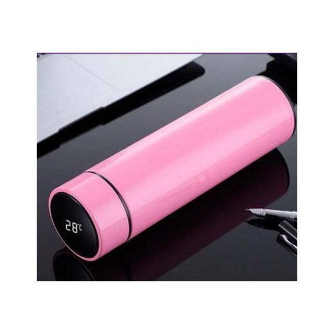 Garrafa Térmica MS704 500ml Inox Inteligente com Medidor de Temperatura Ideal para Viagens Escritóri