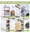 Ver imagem 3 de Prateleira Nicho Fruteira Multiuso 3 Andares com Rodinha Branca