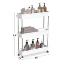 Ver imagem 2 de Prateleira Nicho Fruteira Multiuso 3 Andares com Rodinha Branca