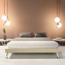 Base Cama Box Casal Japonesa 140cm em Veludo Bege - Luxo Estofados - 1