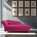 Ver imagem 2 de Diva Recamier Vanessa 160cm Lado Direito Suede Adj Decor Pink