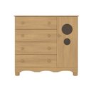Ver imagem 7 de Cômoda Infantil 95cm 1 Porta com Vidro e 4 Gavetas Suspiro Multimóveis Mp4459 Madeirado