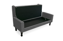 Ver imagem 3 de Jogo Cabeceira Geovana + Calçadeira Fênix Casal 140cm Suede Cinza - LM DECOR