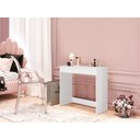 Ver imagem 1 de Escrivaninha Penteadeira com Espelho e Porta Joias Paris Branco