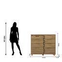 Ver imagem 2 de Cômoda Dubai Intense 121cm 6 Gavetas e 2 Gavetões - Nature