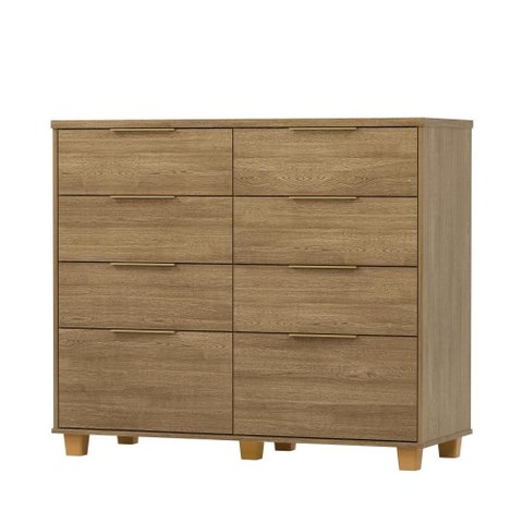 Cômoda Dubai Intense 121cm 6 Gavetas e 2 Gavetões - Nature