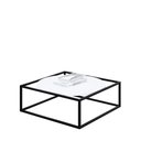 Ver imagem 1 de Mesa De Centro Sala 84x84x35cm Preto Com Branco Industrial Moon Don Castro Decor