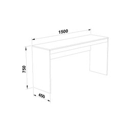 Escrivaninha Mesa Escritório Reta 150cm ME401 - 3