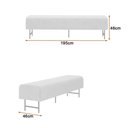 Ver imagem 4 de Puff Recamier 195cm Lauri Linho Bege - Sallar Home