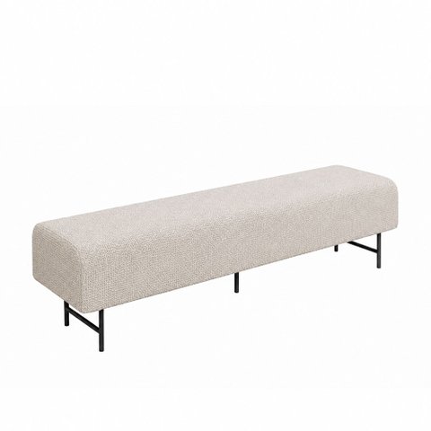 Puff Recamier 195cm Lauri Linho Bege - Sallar Home