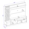Estante Home Theater para TVs até 65 Polegadas com LED 1 Porta 4 Nichos Maceió Colibri Móveis - 10