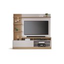 Ver imagem 2 de Estante para TV e Home Theater Ripado para TV até 65 Polegadas com LED 200CMX185,3cm LED Tvs 1 Porta 4 Nichos Freijó Off White Águas Brasileiras Marrom