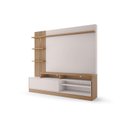 Ver imagem 6 de Estante para TV e Home Theater Ripado para TV até 65 Polegadas com LED 200CMX185,3cm LED Tvs 1 Porta 4 Nichos Freijó Off White Águas Brasileiras Marrom