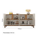 Ver imagem 2 de Buffet 04 Portas Lizz 170 cm Off White Cedro Casa D