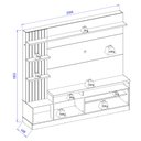 Ver mais imagens de Estante Ripado Home Theater para Tvs até 65 Polegadas 185,3cmx200cm com Led 1 Porta 4 Nichos Maceió