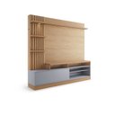 Ver mais imagens de Estante para TV e Home Theater Ripado para TV até 65 Polegadas com LED 200CMX185,3cm Tvs com LED 1 Porta 4 Nichos Maceió Marrom