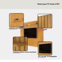 Ver imagem 2 de Painel Suspenso para TV Trento 275,7 Ripado Cedro - DJ Móveis