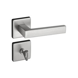Fechadura 409 Com Roseta Cromo Acetinado Banheiro - 1