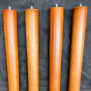 Ver imagem 2 de Kit 03 Pés Palito Madeira 60 Cm Rosqueável P02 Móveis Poltrona Puff Mesa - Inoviza