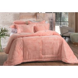 Edredom Solteiro Grosso Inverno Quentinho soft Flannel Rose - 1